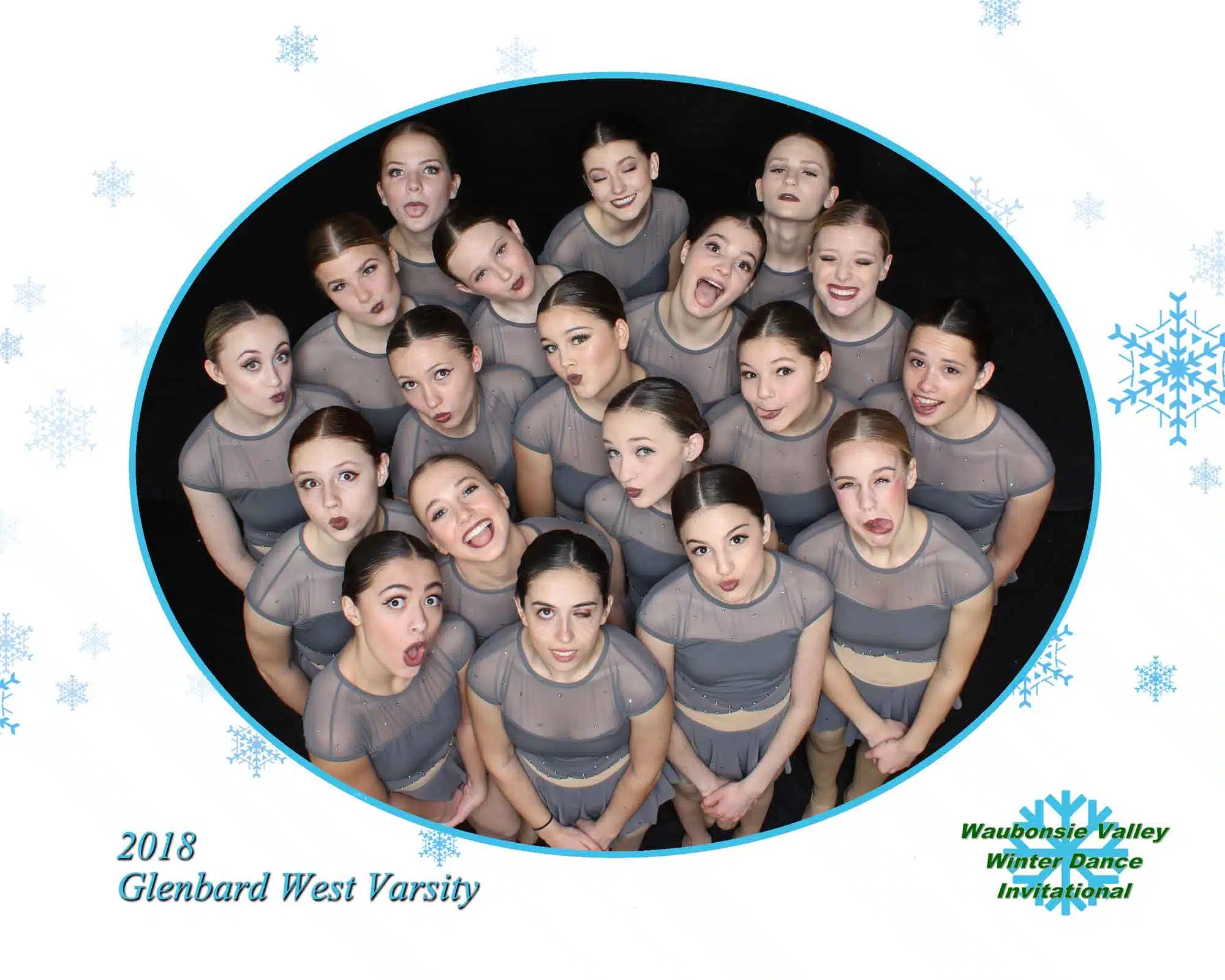Glenbard West Varsity Cheer Group Photo by Tom Killoran