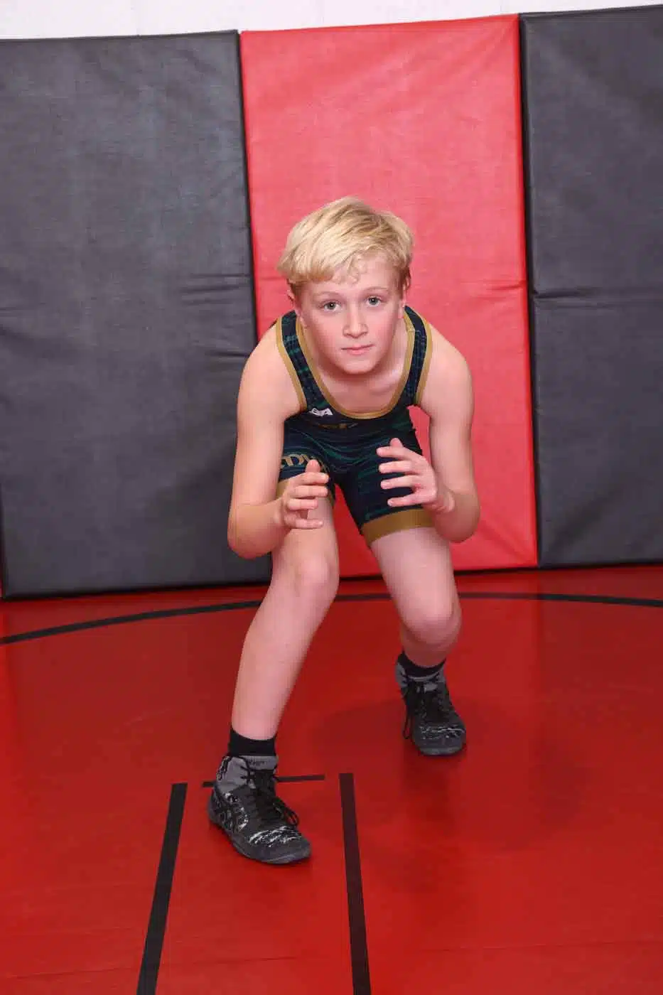 boy wrestler posing