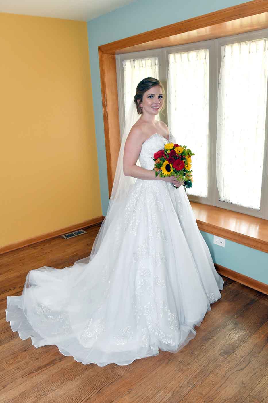 Bride posing