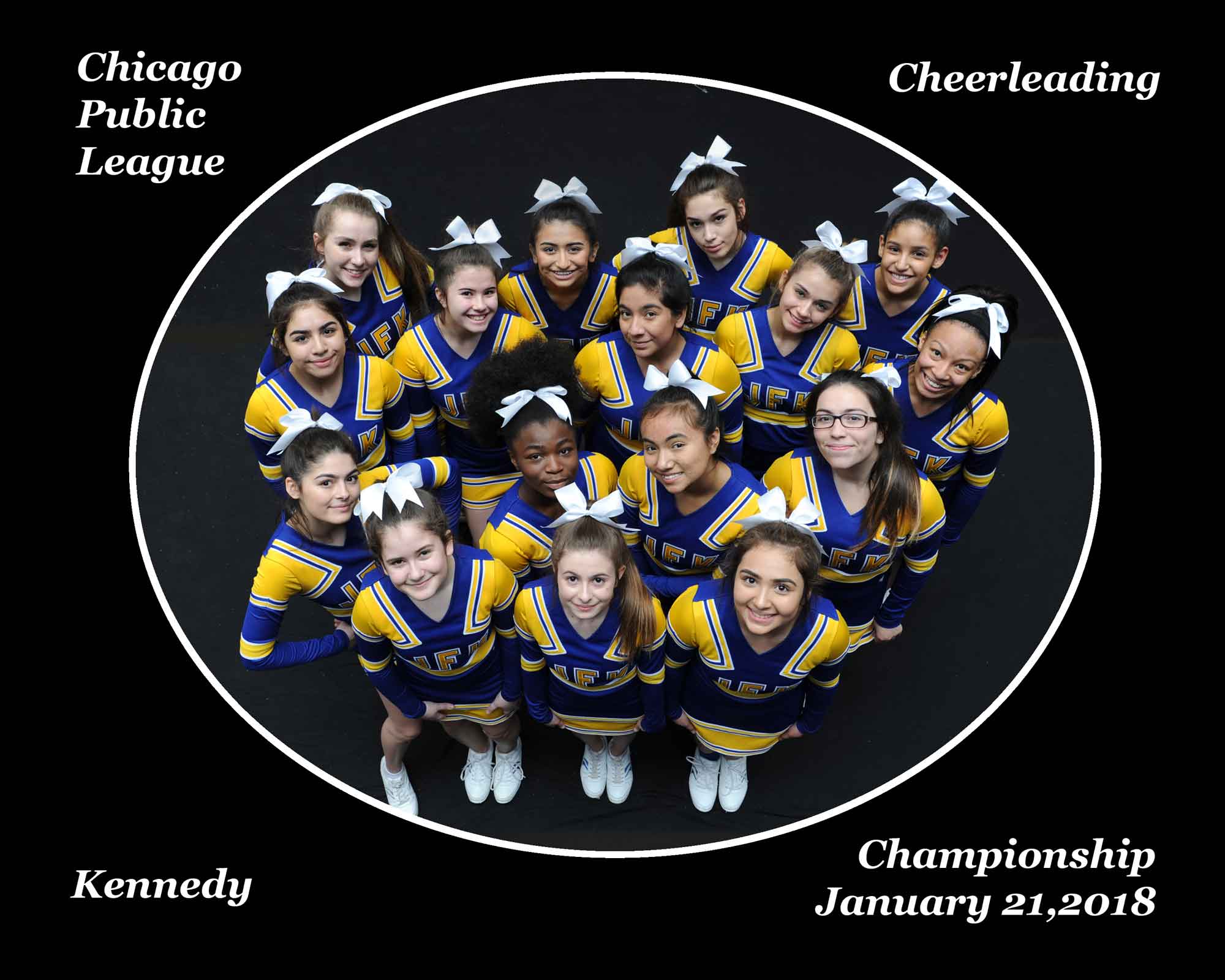 Chicago Public League Cheerleading Group Photo by Tom Killoran