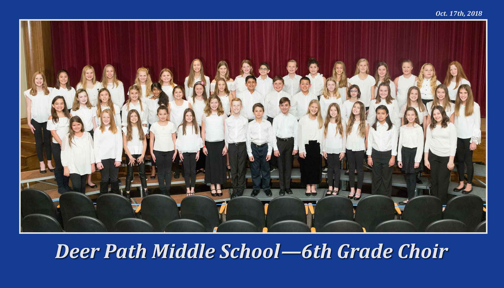 Dear Path Middle School Choir Group Photo by Tom Killoran