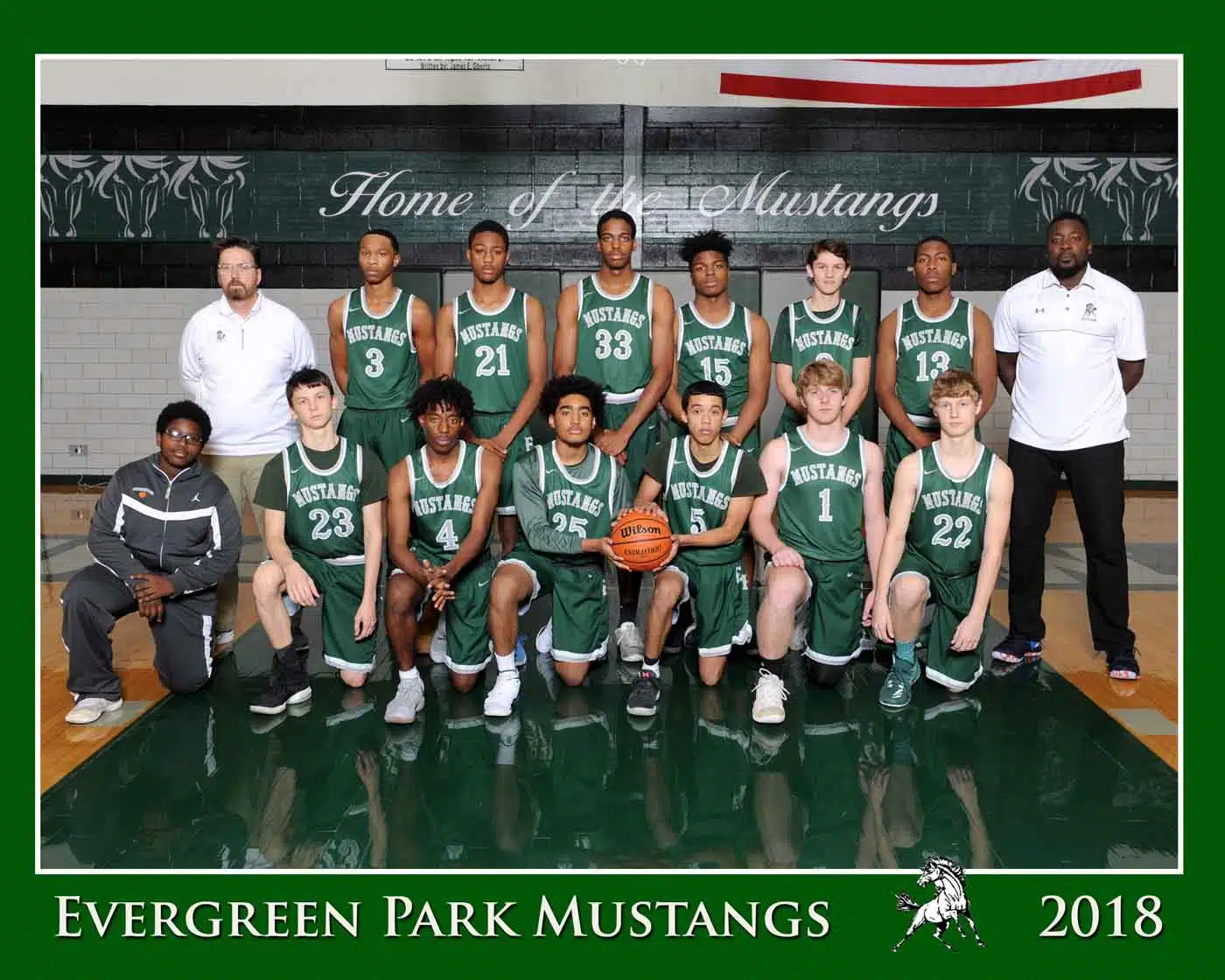 Evergreen Park Mustangs basketball sport team by Tom Killoran Photography